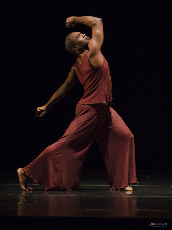 Terry Springer is captured in this expressive posture as he performs with the Venezuelan dance company, Coreoarte. Photo courtesy Coreoarte.